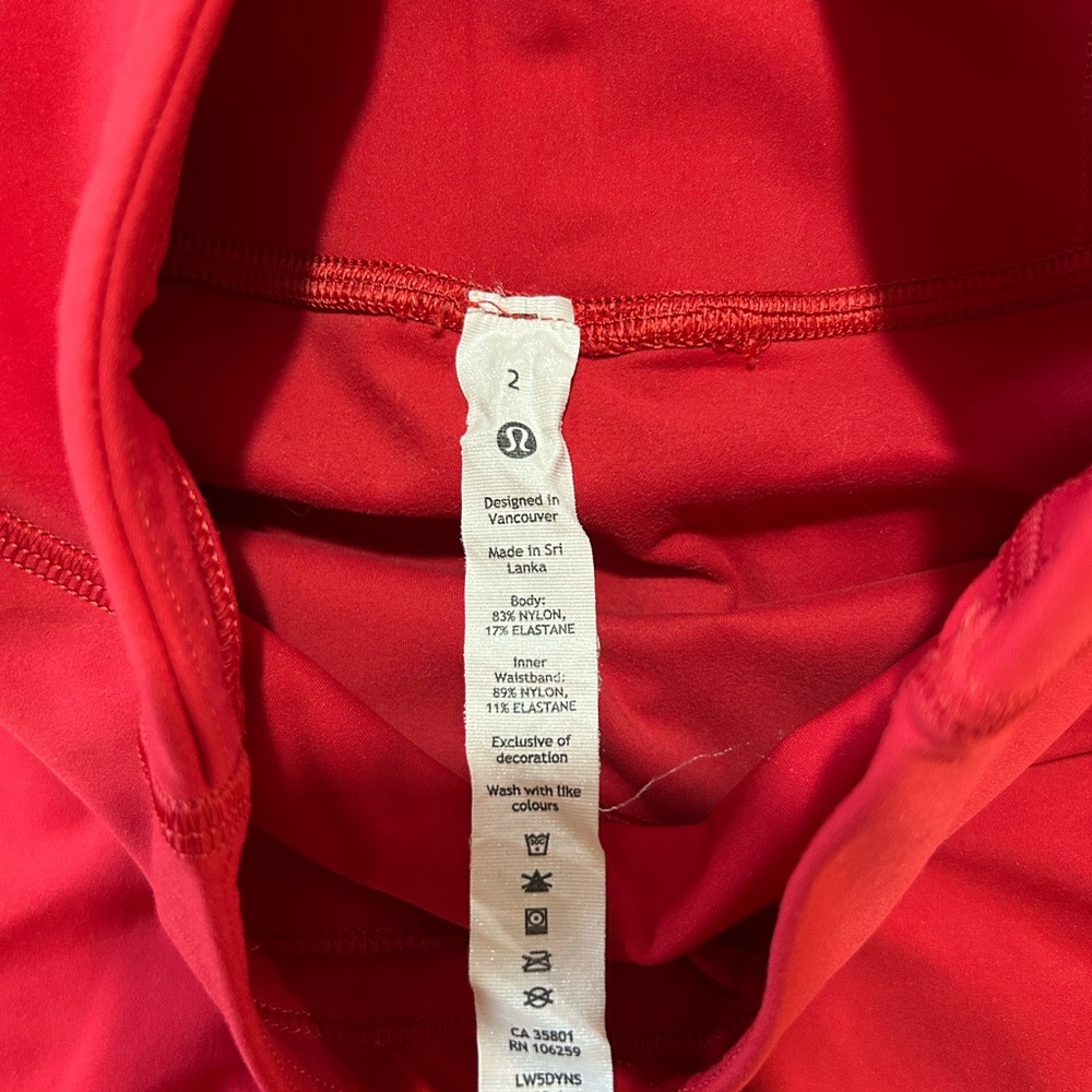 Lululemon Base Pace HR Tight 28’’ Brushed DKRD Size 2 - Picture 5 of 6